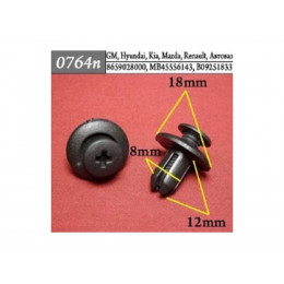 Клипсы ВАЗ\Hyundai\Kia\Mazda\Renault\GM (50шт) (0764n)