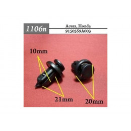 Клипсы Honda\Hyundai\Kia\Acura (91505--S9A-003) (50шт) (1106n)