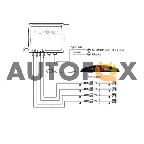 Interpower IP 415 white Парктроник 4-х дат. 