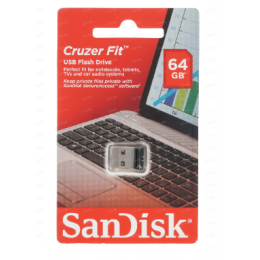 USB флэш-диск 64GB  SanDisk  Cruzer Fit  чёрный