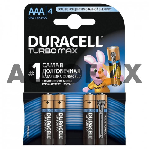 Элемент питания Duracell LR03 AAA Ultra Power/4BL