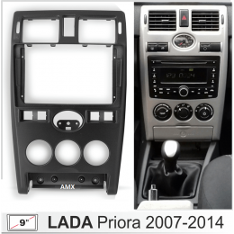 AMX 22-1177: 9" Lada Priora 1 2007-2013 black (Проводка)