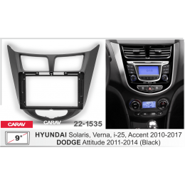 Carav 22-1535: 9" HYUNDAI Solaris, i-25, Accent, Verna 10-17 / DODGE Attitude 11-14