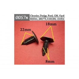 Клипсы Opel\Ford\Chrysler\Dodge\GM (0057n) 50шт