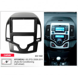 Carav 22-142: 9" HYUNDAI i-30 (FD) 08-11 руль слева/с климатом черная