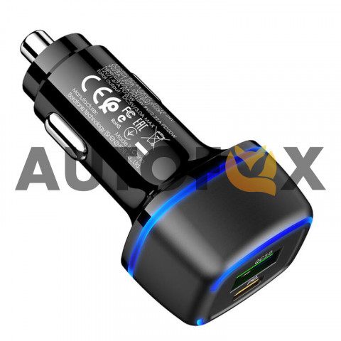 АЗУ Borofone BZ14A Mercury dual port PD20W+QC3.0 + кабель Type-C-Lightning черный