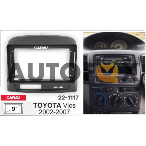 Carav 22-1117: 9" TOYOTA Vios 2002-2007